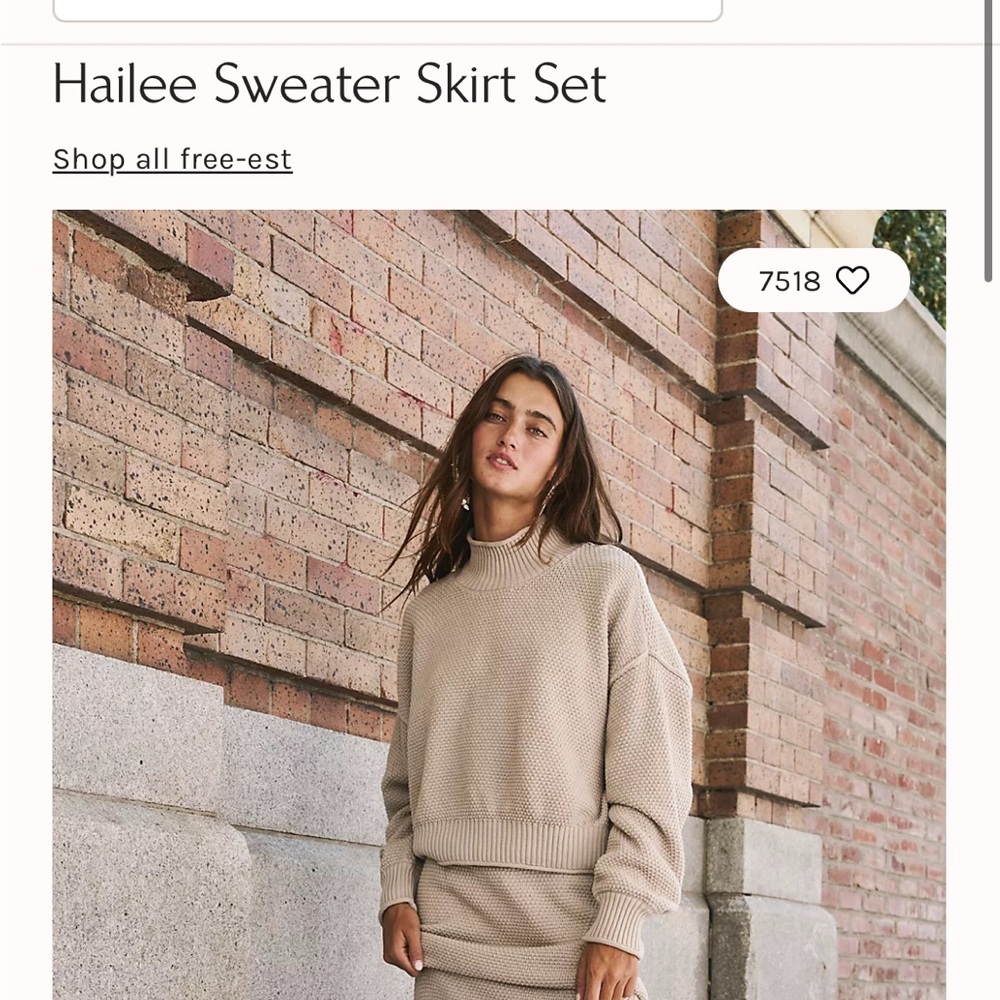 Free People Hailee Skirt Set